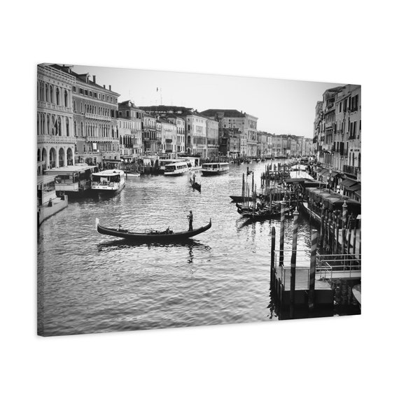 夕暮れのヴェネツィアの大運河、イタリア、ストレッチマットキャンバス