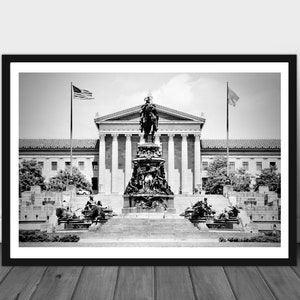Philadelphia Museum of Art (the Famous Rocky Steps) Black & White Photograph Digital Download Print at Home