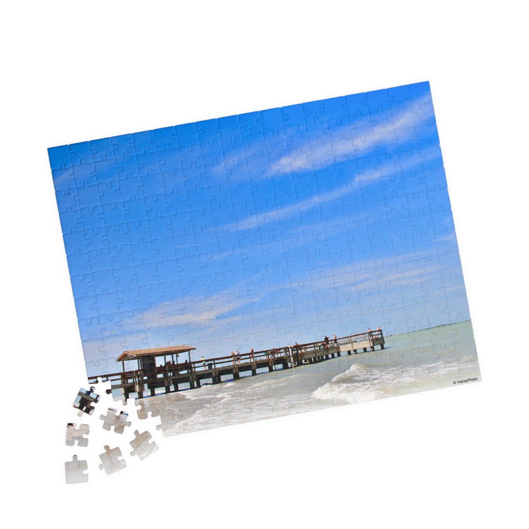 Dock Scene Sanibel Island Florida Color Puzzle (110, 252, 500,