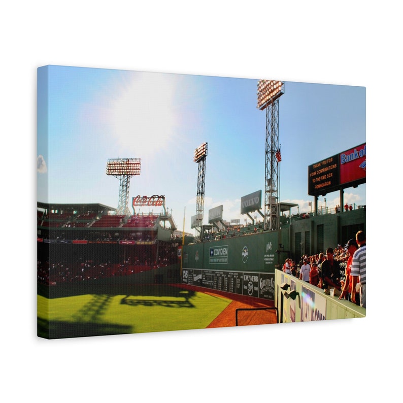 Fenway Park Green Monster Daytime Boston Red Sox Stretched Matte Color ...