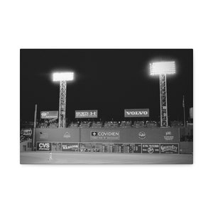 Fenway Park Green Monster at Night Boston Red Sox Stretched Matte ...