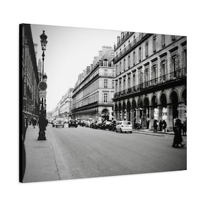 Rue de Rivoli Paris France Stretched Matte Canvas Photograph Print Ready to Hang