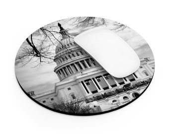 United States Capitol Washington DC Mouse Pad (Available in Round and Rectangle)