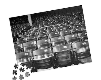 Fenway Park Seats Boston Red Sox Black and White Puzzle (110, 252, 500, 1014-piece)