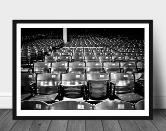 Fenway Park Seats (Boston Red Sox) Black and White Photograph Digital Download Print at Home