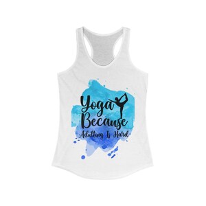 Yoga, Exercise, Racerback, Tank Top, Adulting, Meditation, Watercolor Tank Top