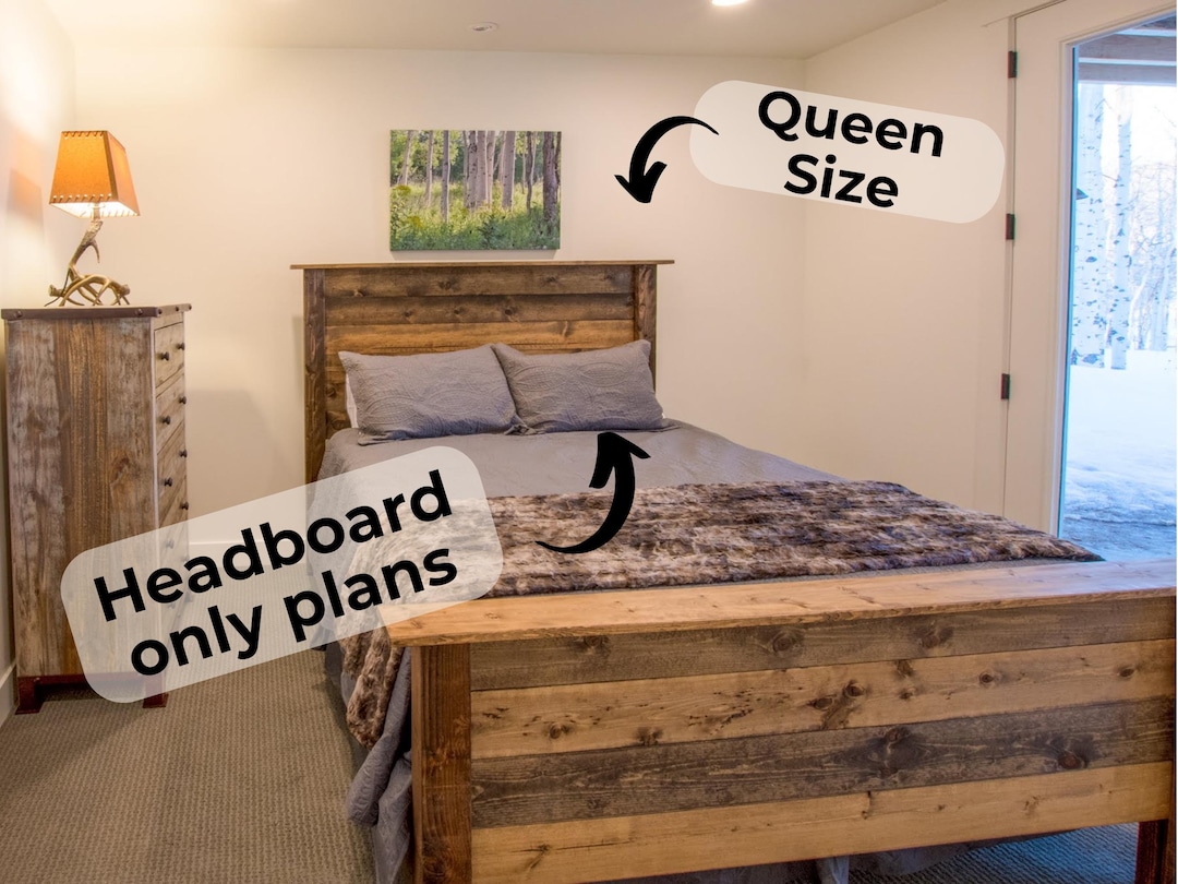 PDF Download- DIY Queen Headboard Plans- DIY Queen Bed- Queen