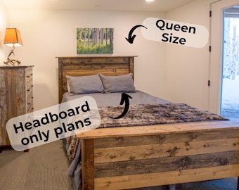 Projeto de cabeceira de cama queen "faça você mesmo" - Design clássico, para iniciantes em marcenaria (download em PDF)