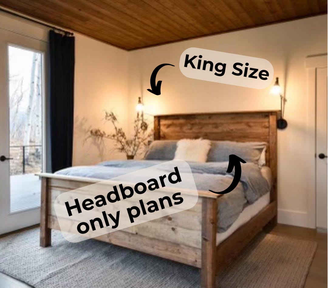 PDF Download- DIY King Headboard Plans- DIY King Bed- King