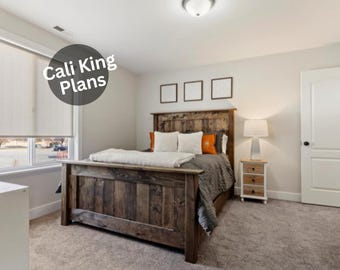 DIY California King Bed Frame Plans – Traditional Wood Bed (PDF Download)
