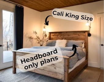 DIY California King Headboard Plans – Classic Design (PDF Download)