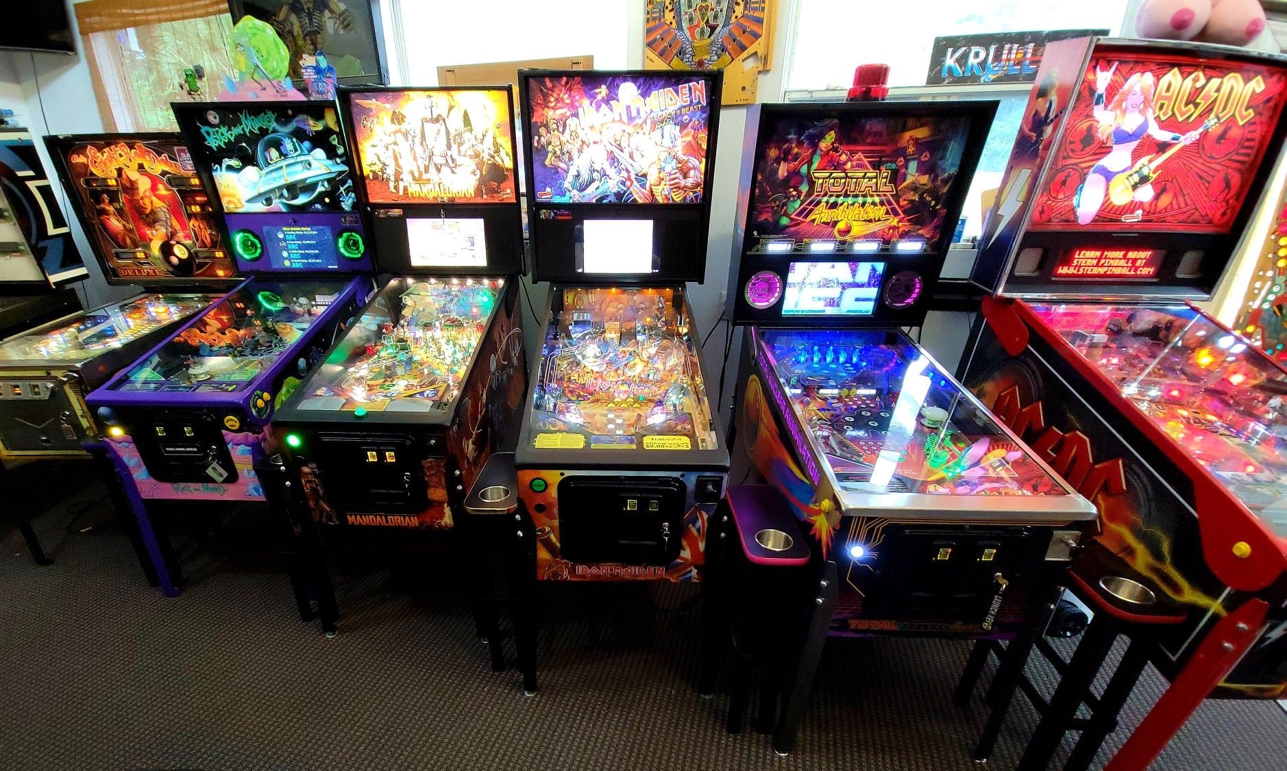 Pinball and Arcade Room Slim Table the Pinbetween Etsy