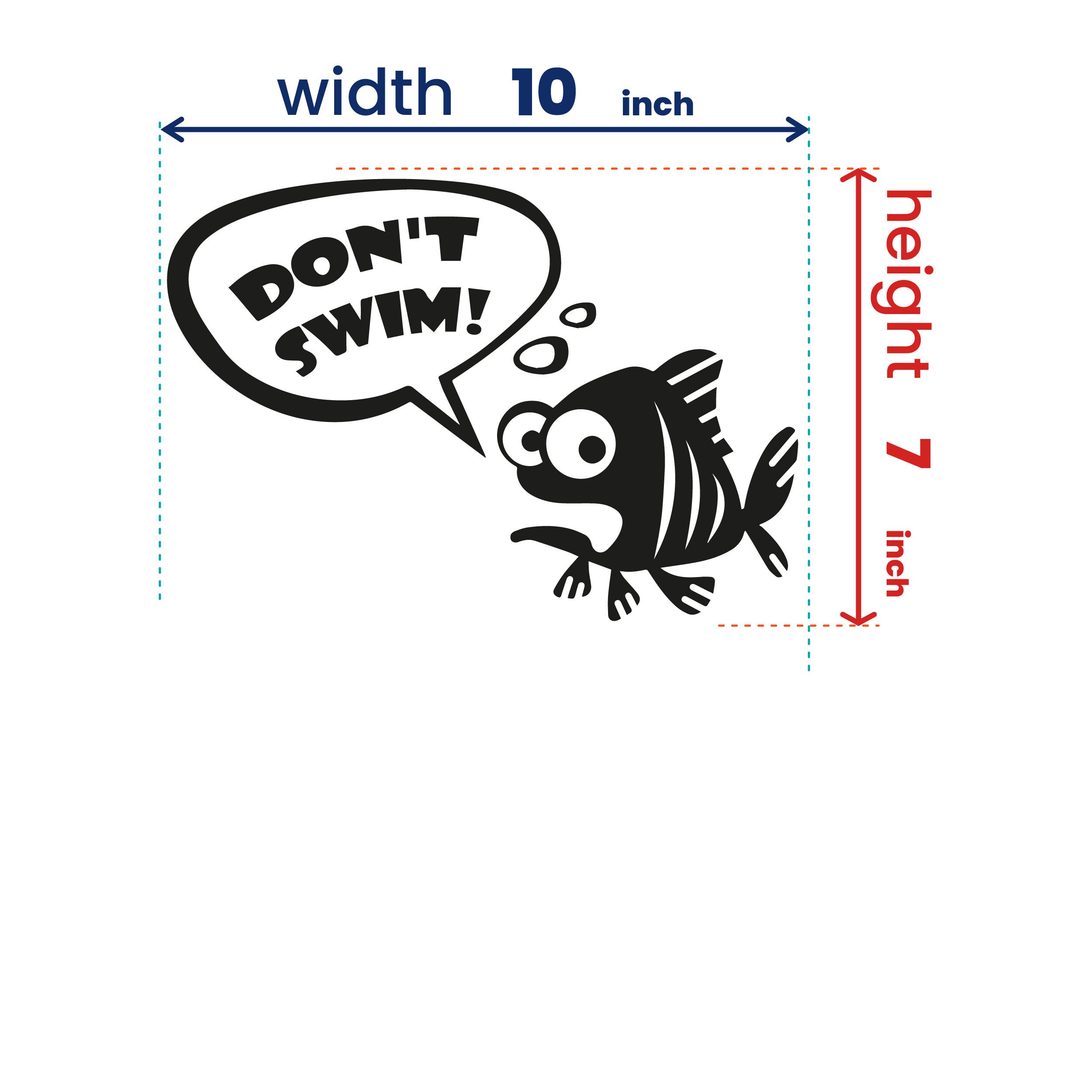 Toilet Lid Decal Sticker Funny Toilet Cover Sticker With Fish Black