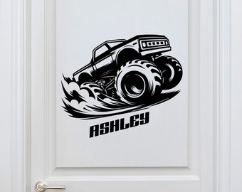Monster Truck muurstickers - Monster Jam muurstickers Vinyl sticker - Monster Truck grote stickers voor jongensslaapkamer - Monster Truck muurstickers