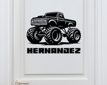 Grave Digger Monster Truck Wall Decal - Monster Truck Wall Decals for Kids Rooms - Kids Truck Wall Decals - Monster Truck Wall Stickers