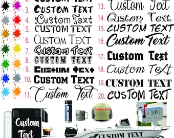 Personalized Design Your Own Name Custom Vinyl Decal - Custom Text Vinyl Sticker Car -Window -Boat -Yeti Lettering JDM Automotive Windshield