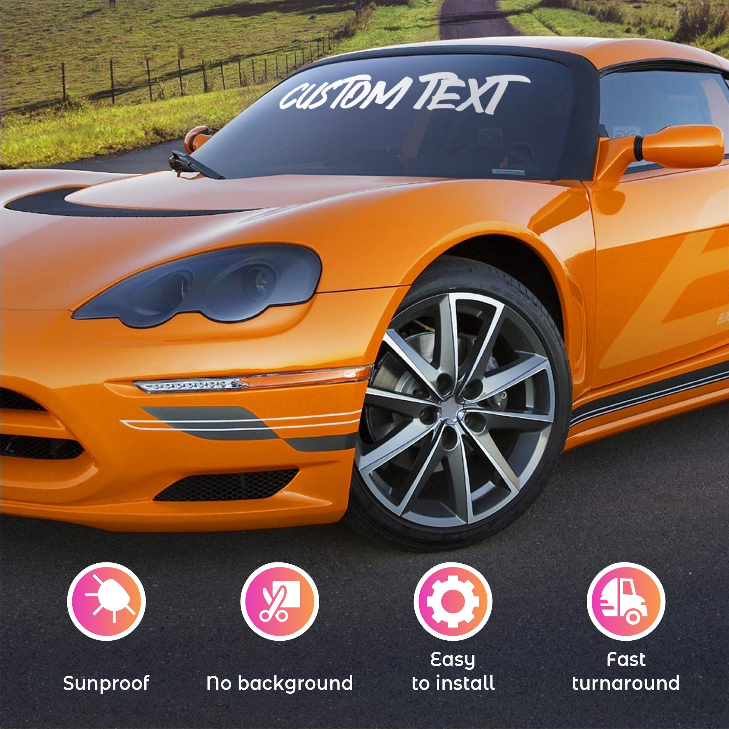 Custom Windshield Decal for Vehicles - Personalized Vinyl Lettering for ...