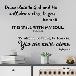 Religious Wall Stickers Motivational Wall Decor Bible Verse Stickers Family Decor Christian Wall Art Home Decor Vinyl Decals