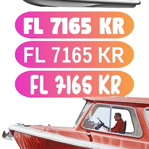 Personalized Boat Lettering & Number Decal - 2 Pack of Boat Registration Numbers - Waterproof Boat letters Stickers