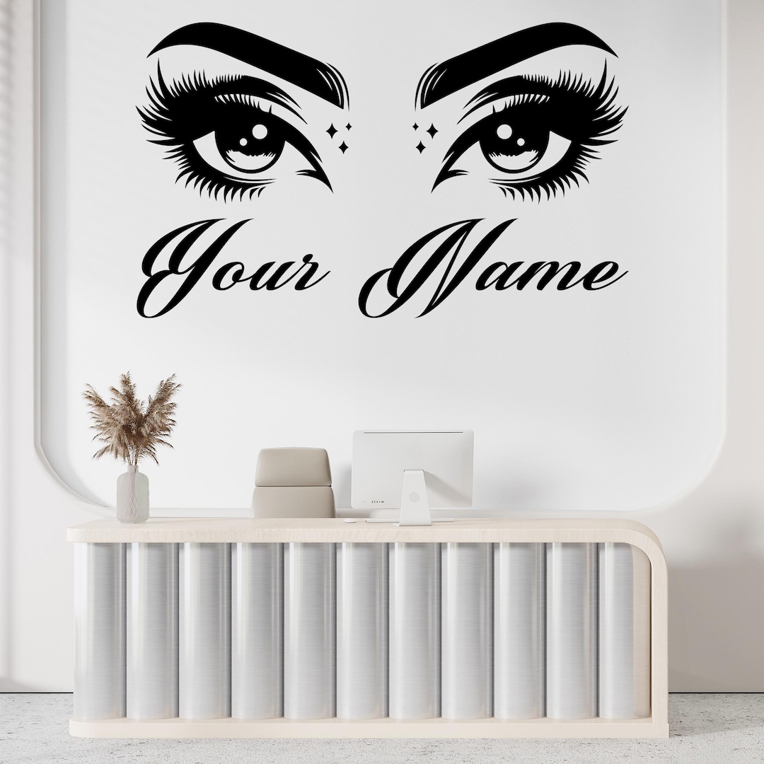 Lash Decals for Walls - Eye Wall Decal Fashion Eyelash - Makeup Room ...