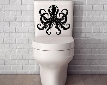 Octopus Decal for Bathroom - Kraken Tentacles Decals - Octopus Stickers - Octopus Tentacles Decal - Octopus Toilet Decal