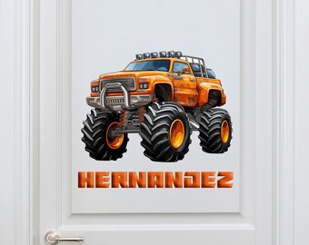 Racing Car Wall Stickers Monster Jam Wall Decals for Boys Room Grave Digger Monster Truck Wall Decal Colorfull Cars Decals for Boys Room