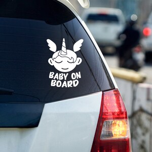 Baby On Board Car Sticker Cute Baby in Car Decal for Safety Funny Baby On Board Sign for Cars Baby on Board Sign