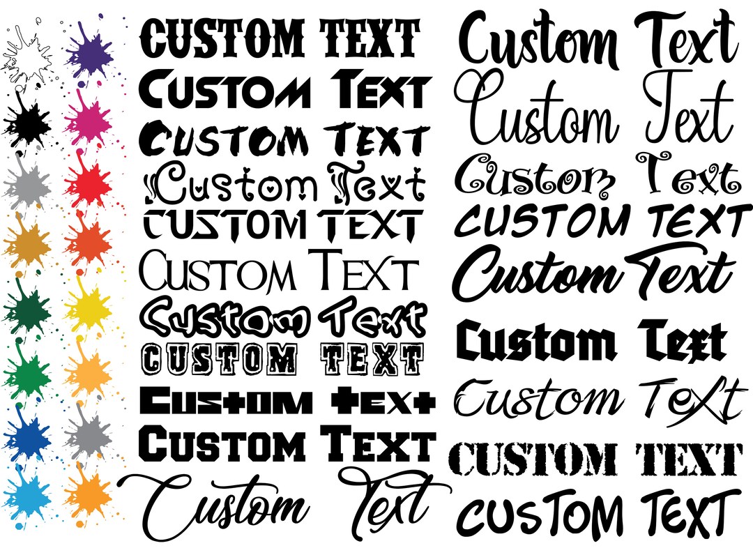 Custom Decal Text Name Sticker Compatible With Yeti Tumbler Cup, Laptop ...