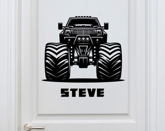 Large Wall Stickers for Boys Room Decor - Monster Truck Decals for Boys Room - Monster Truck Wall Decals - Monster Truck Vinyl Decal