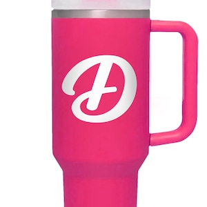 Personalized Vinyl Monogram Stickers-Custom Initial Decals for Tumblers, Laptops, Water Bottles, Cars, and Cups - Waterproof Letter Stickers