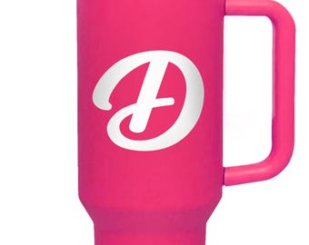 Personalisierte Vinyl-Monogramm-Aufkleber-kundenspezifische Anfangsaufkleber für Becher, Laptops, Wasserflaschen, Autos und Tassen - wasserdichte Buchstabenaufkleber