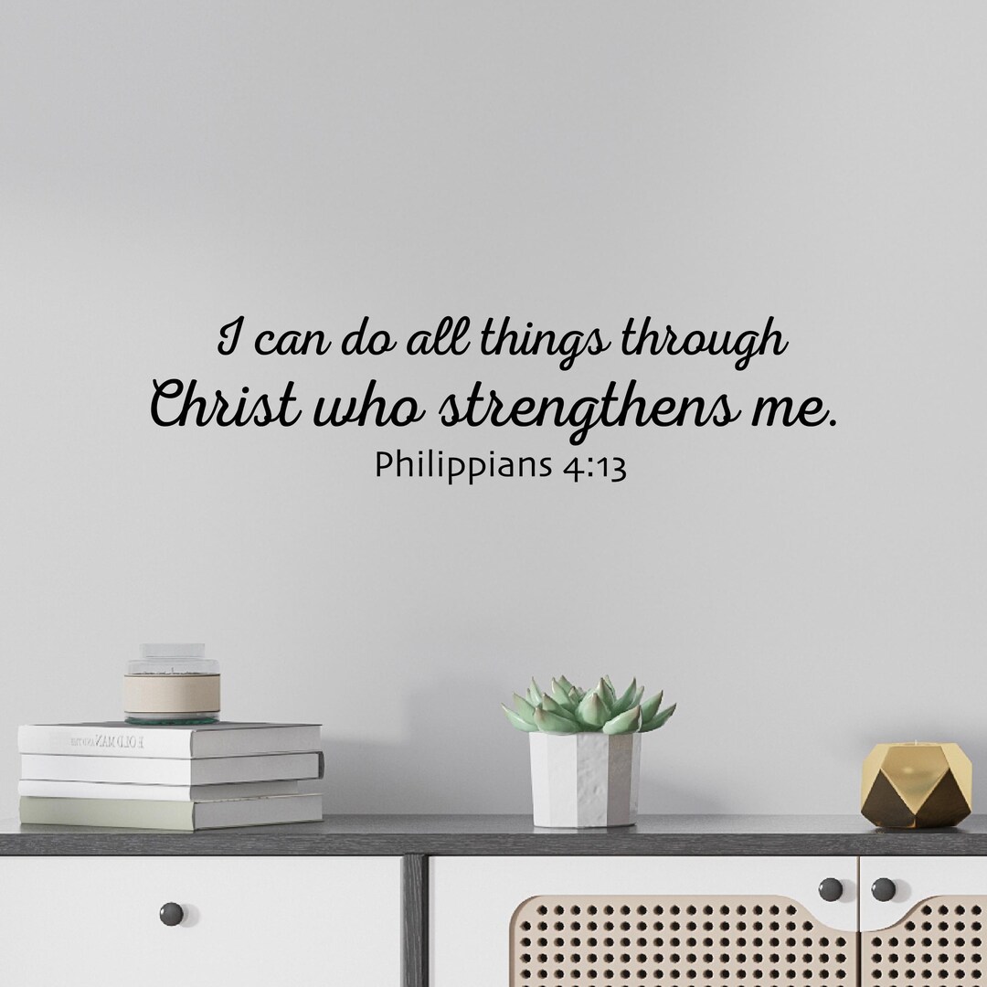 Religious Wall Stickers Christian Wall Art Inspirational Quote Bible ...