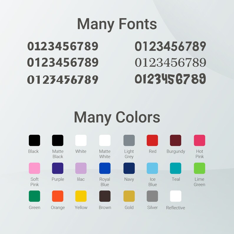 Personalized Numbers Stickers for Doors - Custom Numbers Stickers ...