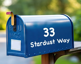 Personalisierter Briefkastenaufkleber - Benutzerdefinierte Adressnummern für Briefkasten mit reflektierendem Vinylaufkleber - Ideal für Schilder an Haustüren und Briefkästen