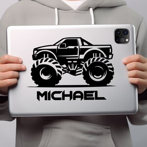 Monster Truck Room Decor Monster Truck Wall Stickers Monster Truck Vinyl Decal for Boys Room Personalized Wall Decal for Boys