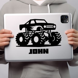 Monster Truck Vinyl Wall Decals Personalized Vinyl Stickers for Boys Room Decor Monster Truck Decor for Boys Room Monster Truck Wall