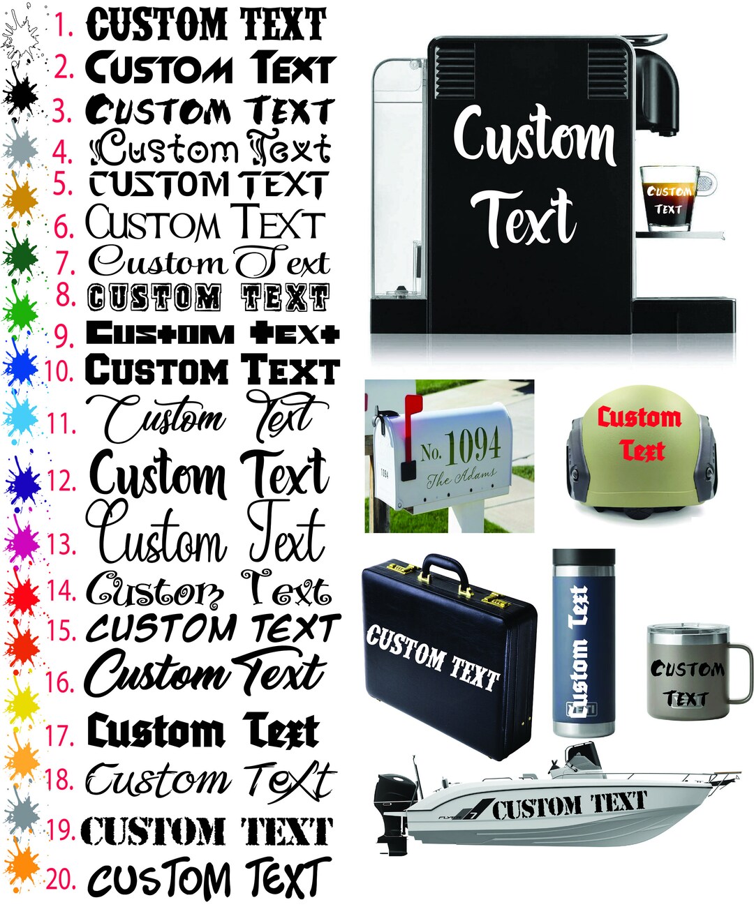 Personalized Design Your Own Name - Custom Vinyl Decal -initial Phrase ...