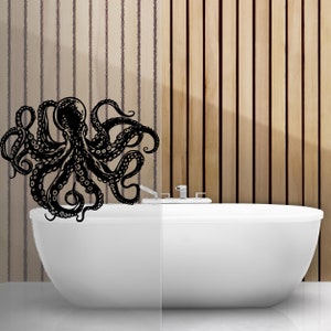 Octopus Wall Decal Bathroom - Wall Decals Octopus - Octopus Tentacles Decal - Octopus Decal for Bathroom - Kraken Tentacles Decals