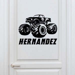 Large Monster Truck Stickers - Monster Truck Bedroom Decor for Boys - Monster Jam Wall Decals for Boys Room - Monster Truck decal For Kids R