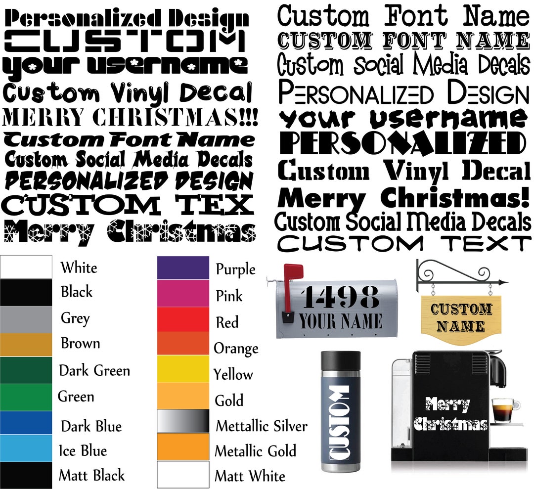Customizable Vinyl Sticker Personalized Custom Vinyl Sticker - Design Your Own Custom Vinyl Decal ...