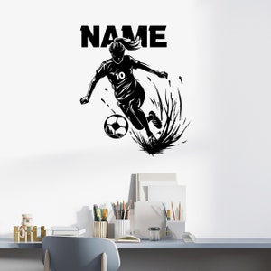 Soccer Player Wall Decal - Custom Sports Wall Decal - Vinyl Soccer Player Wall Decal - Wall Soccer Decal - Soccer Player Wall Decals