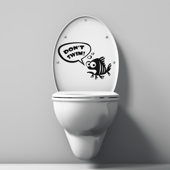 Toilet Lid Decal Sticker Funny Toilet Cover Sticker With Etsy