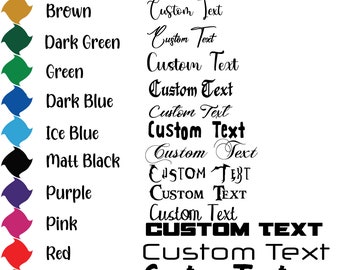 Personalized Custom Font Name Decal Sticker - Custom Vinyl Lettering Decal Sticker - Compatible with Tumbler Cups, Laptop, Phones, RV, Boats