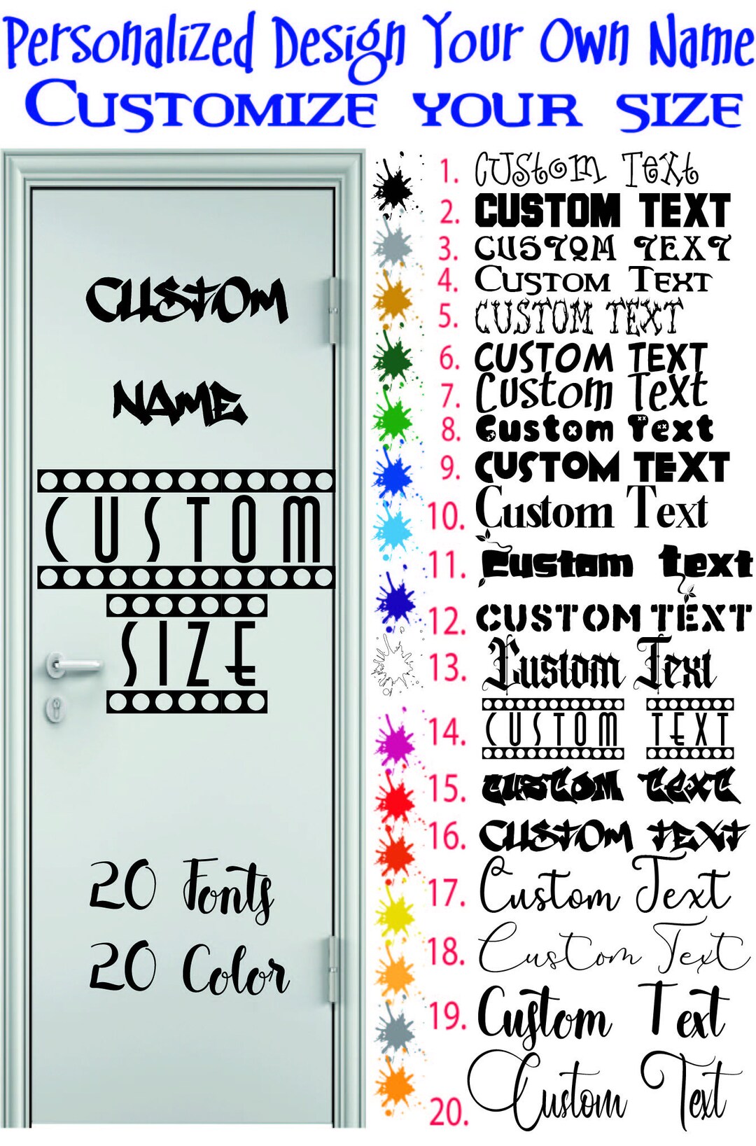 Custom Vinyl Decal Personalized Design Your Own Name Custom Text Vinyl Sticker Initial Phrase or