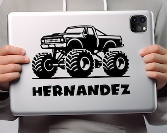 Gepersonaliseerde Monster Truck muurstickers Monster Truck muurstickers Monster Truck decor voor jongenskamer Monster Truck muurstickers