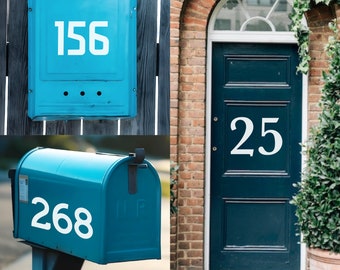 Personalized Numbers Stickers for Doors - Custom Numbers Stickers Indoor and Outdoor Use - Address Numbers for House - Mailbox Number Decal