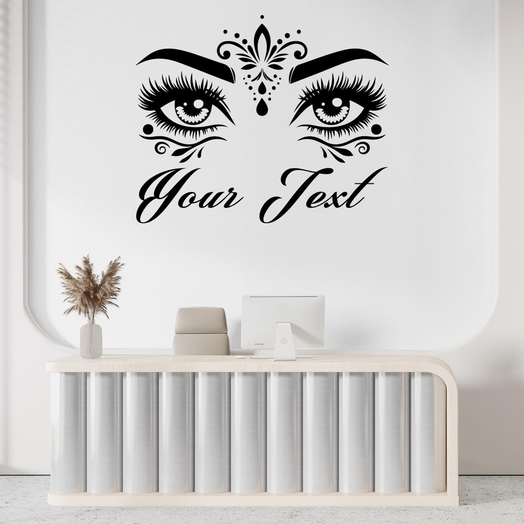 Eyes Wall Stickers - Eye Wall Decal Fashion Eyelash - Lash Wall Decal ...