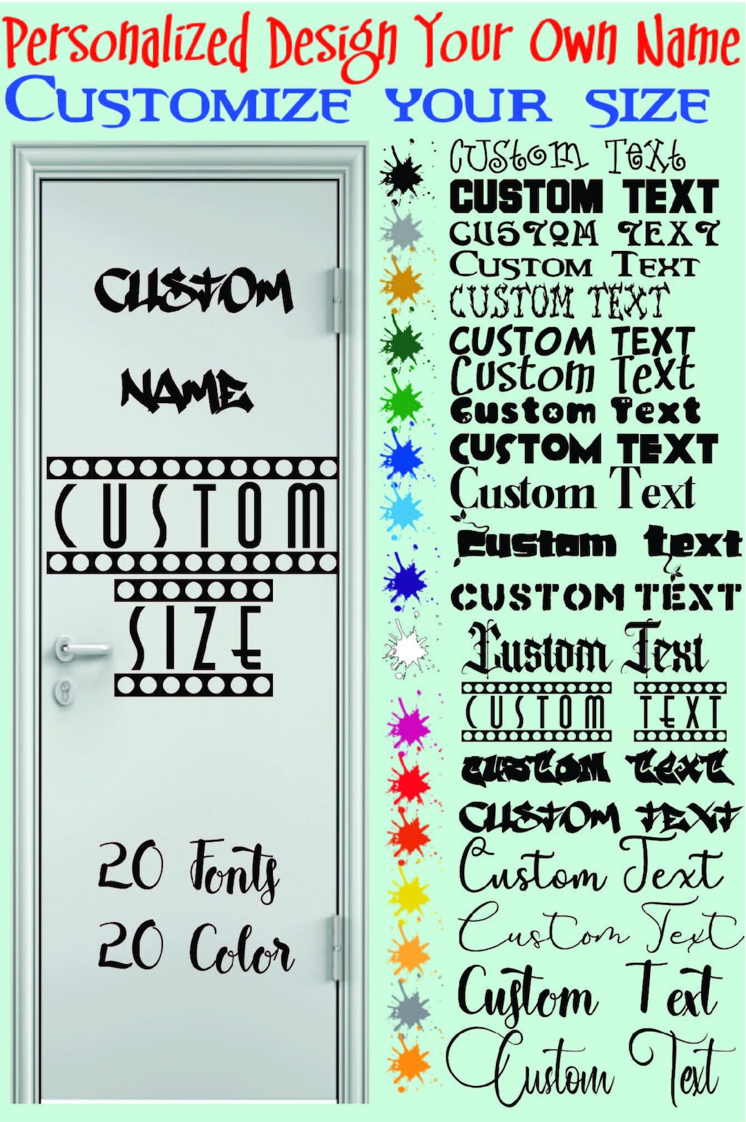 Design Your Own Custom Vinyl Decal Sticker Letters Initials Monogram