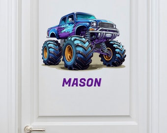 Monster Trucks Wall Stickers Monster Truck Wall Decals for Kids Rooms Colorfull Monster Truck Wall Decals Monster Jam Wall Decals for Kids