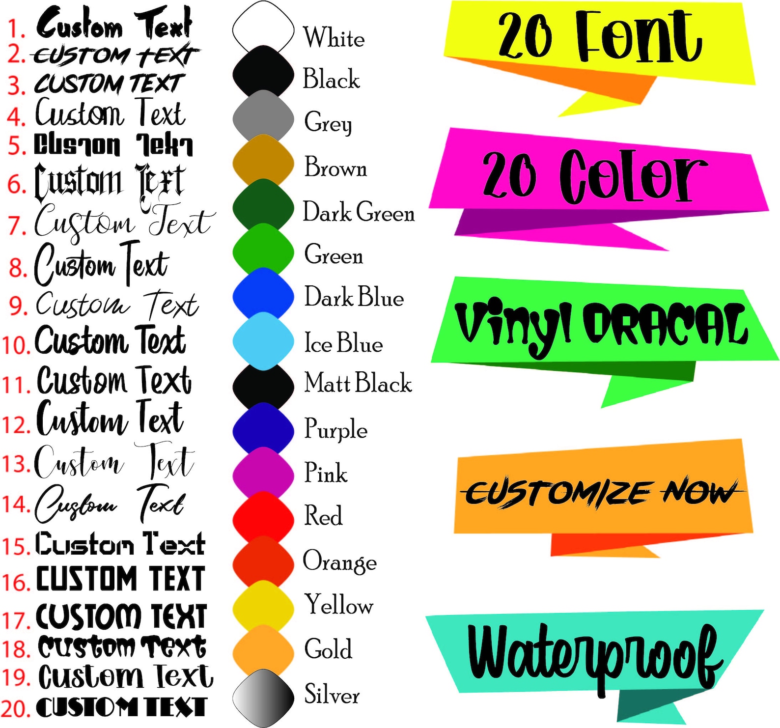 Custom Vinyl Decal - Decals Lettering Personalized - Personalized ...